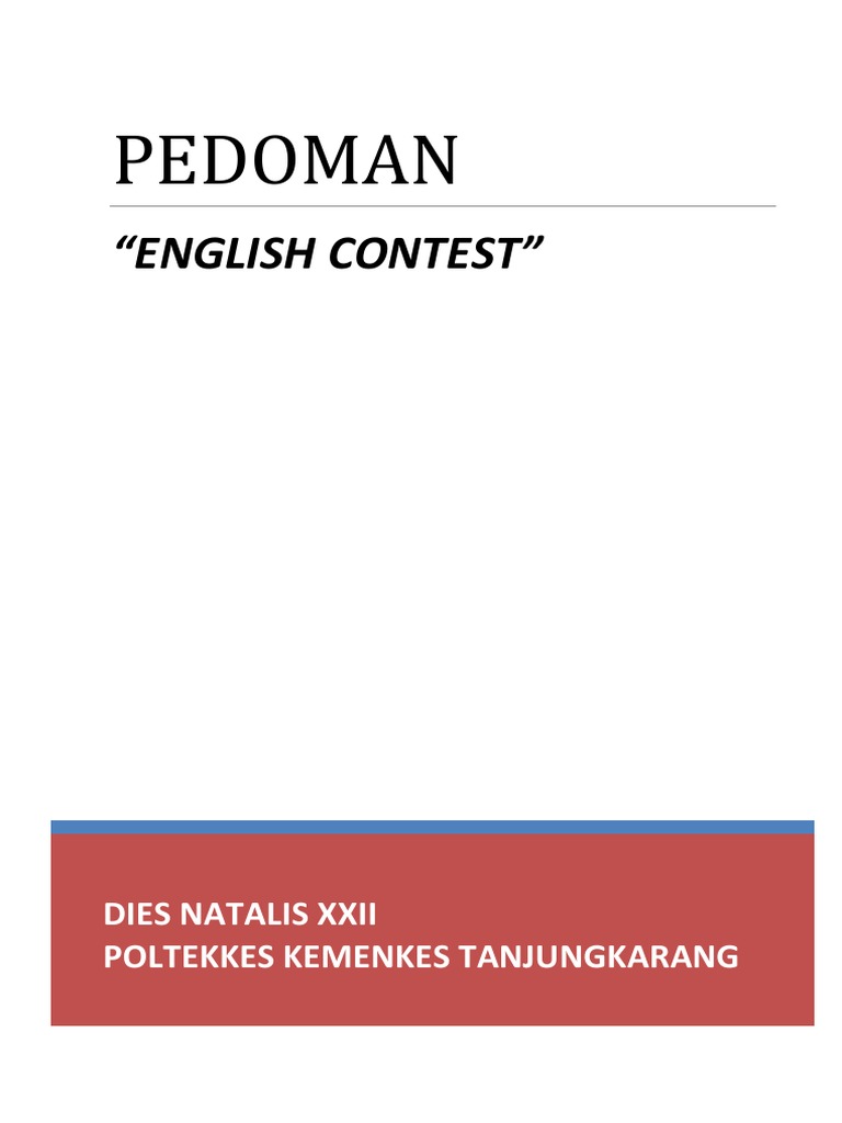 Juknis Lomba Bahasa Inggris Pdf