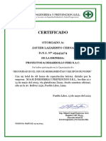 Certificados Capacitacion - Eqp - Javier Lazaristo Cerna