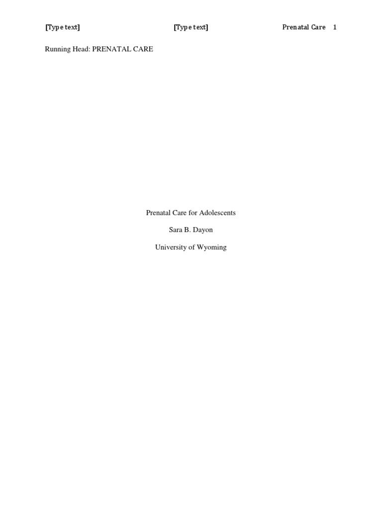 Adolescent Prenatal Care Insights | PDF | Pregnancy | Teenage Pregnancy