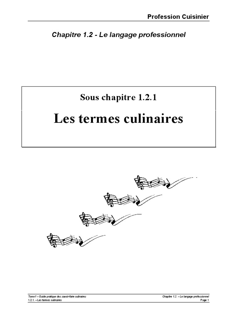 Guide des termes culinaires essentiels | PDF