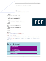 Correction Activite Balise Div