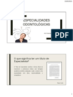 PDF AULA 2 - Especialidades Odontológicas