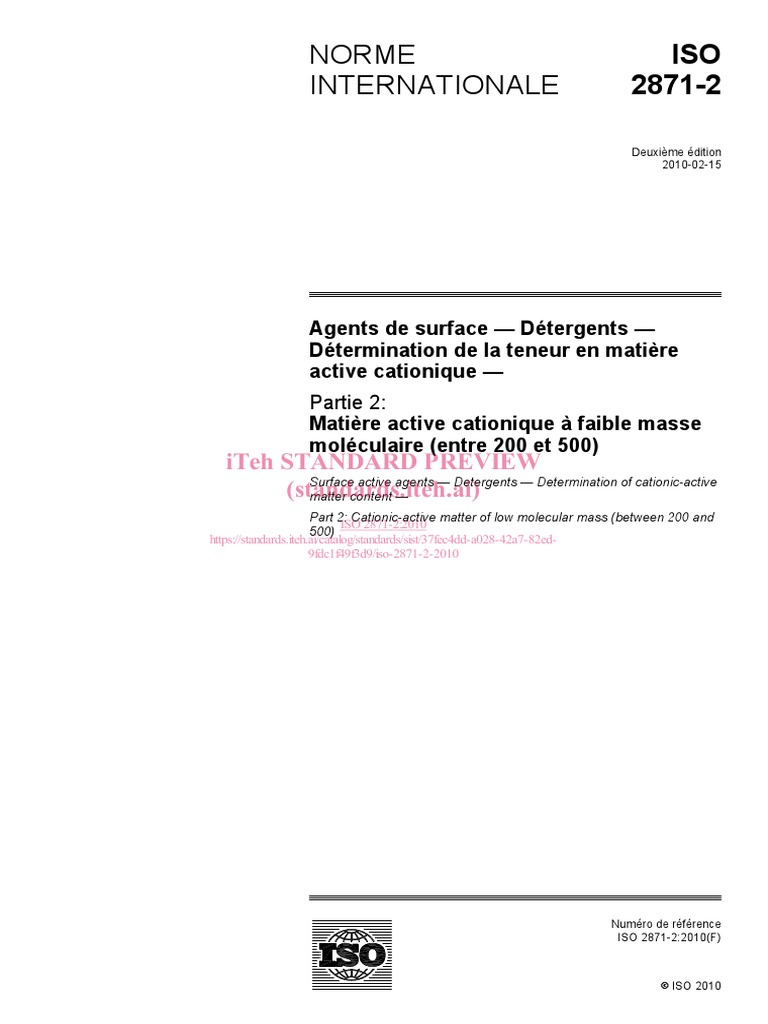 Iso 2871 2 2010 | PDF | Organisation internationale de normalisation ...