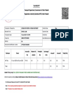 Tax Receipt Transport Department, Government of Uttar Pradesh Registration Authority Sambhal ARTO, Uttar Pradesh