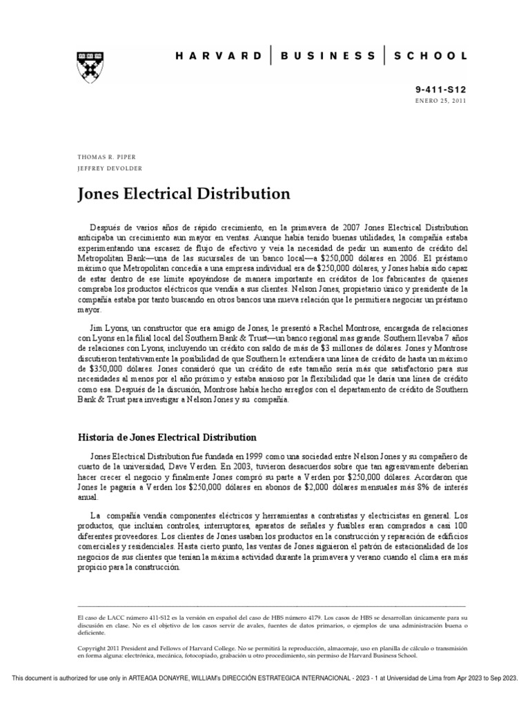 5 ° Jones Electrical 411S12PDFSPA PDF Bancos Comercio