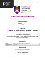 Csc134 Individual Assignment | PDF | Microsoft Excel | Spreadsheet