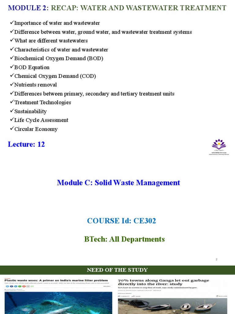 Lecture 12 Swm Pdf Waste Municipal Solid Waste