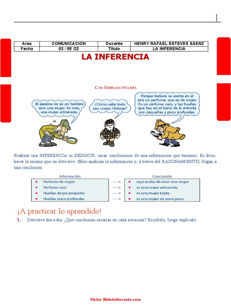 Ejercicios de Inferencias para Estudiantes | PDF | Razonamiento ...