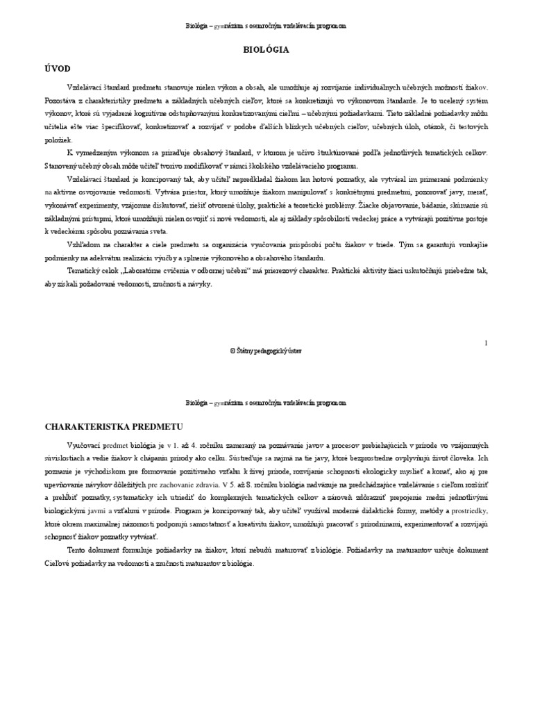 Biologia G 8 R | PDF