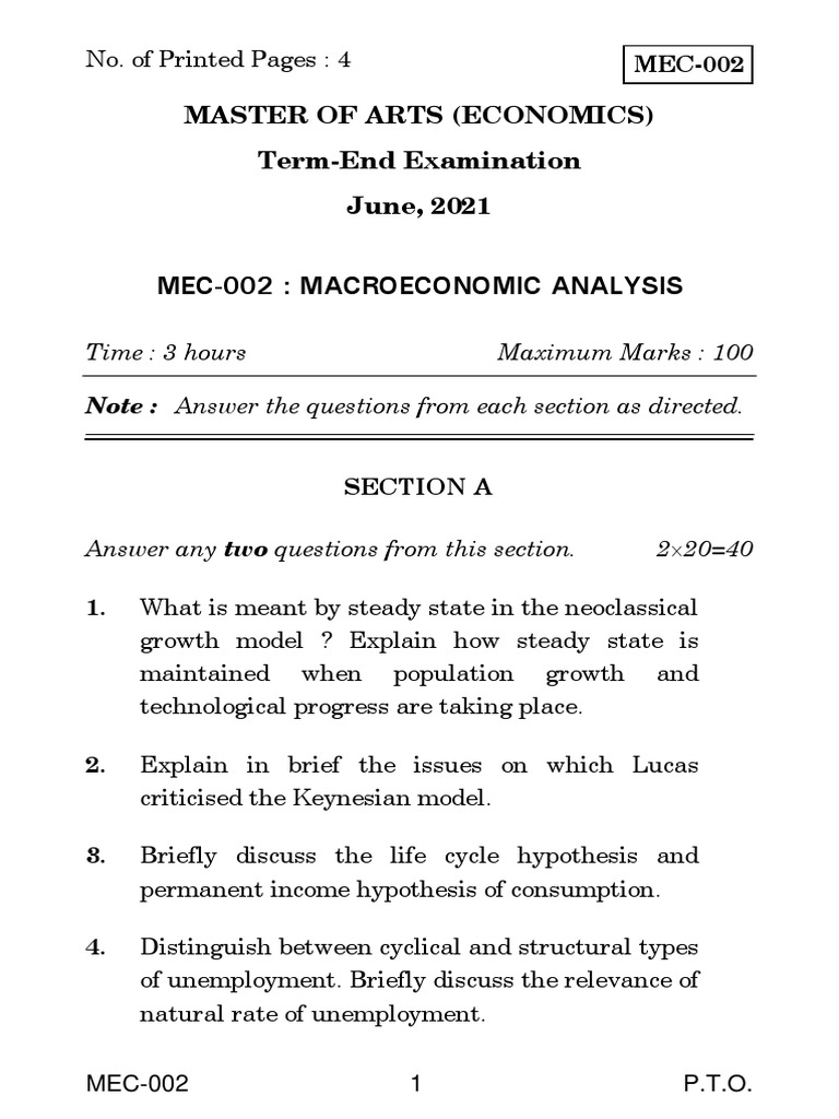 Mec 2 | PDF | Business Cycle | Macroeconomics