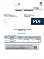 Receituário Médico Controle Especial: Paciente