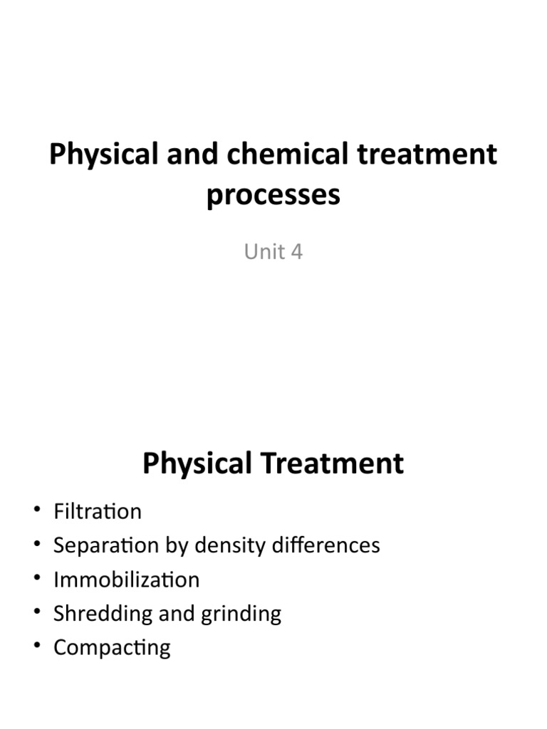 Waste Treatment: Physical & Chemical Methods | PDF | Filtration ...