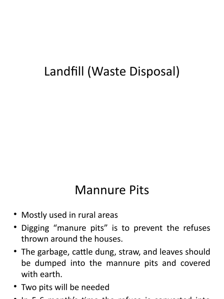 Landfill Waste Disposal PDF Landfill Waste
