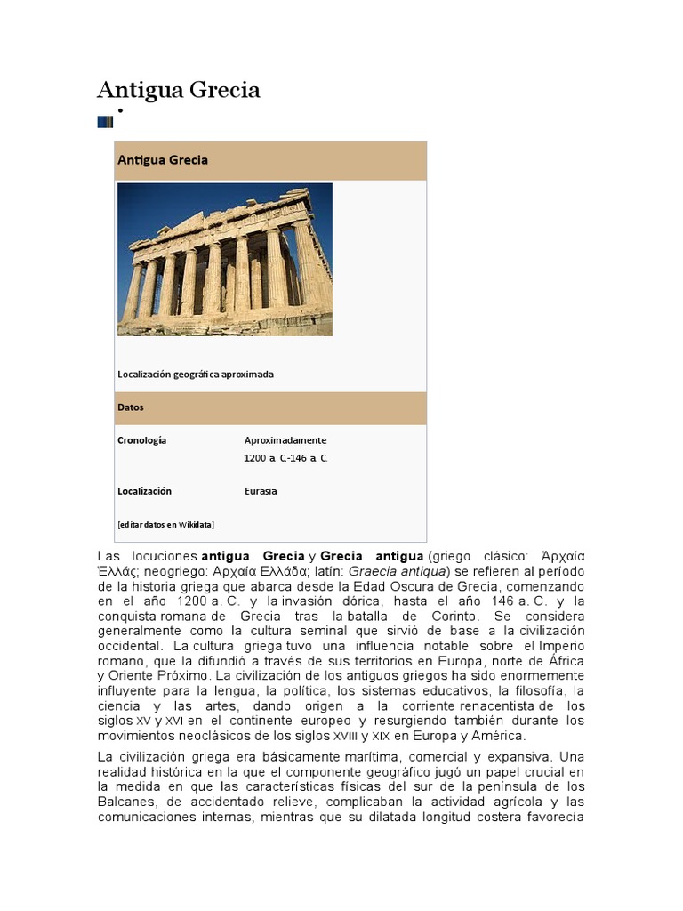 Legado y Periodos de la Antigua Grecia | PDF | Antigua Grecia | Grecia