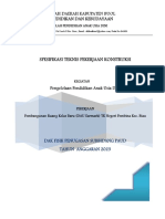 Spesifikasi Teknis KAK PAUD TK Pembina Kec. Biau