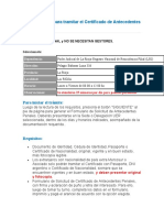 Pasos A Seguir para Tramitar El Certificado de Antecedentes Penales