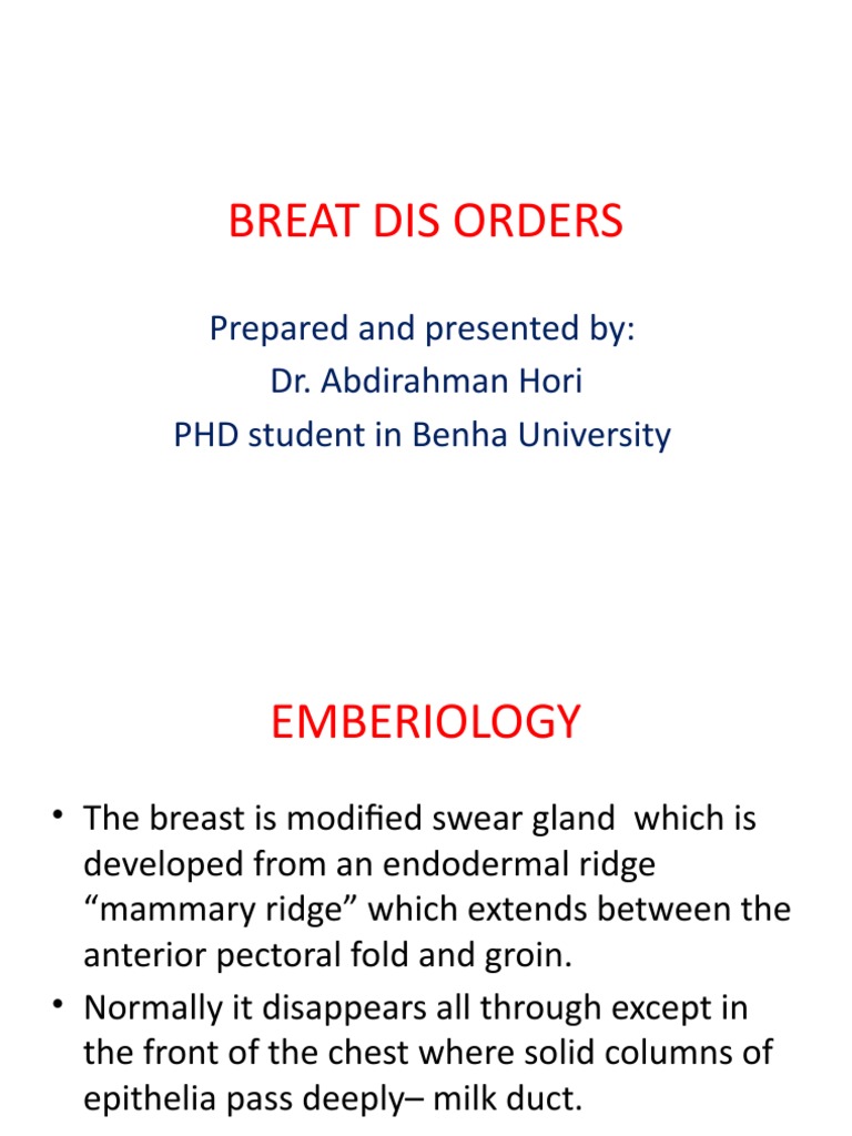 Breat Dis Orders | PDF | Breast Cancer | Mammography