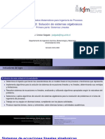 Solucion de Sistemas Algebraicos Sistemas Lineales