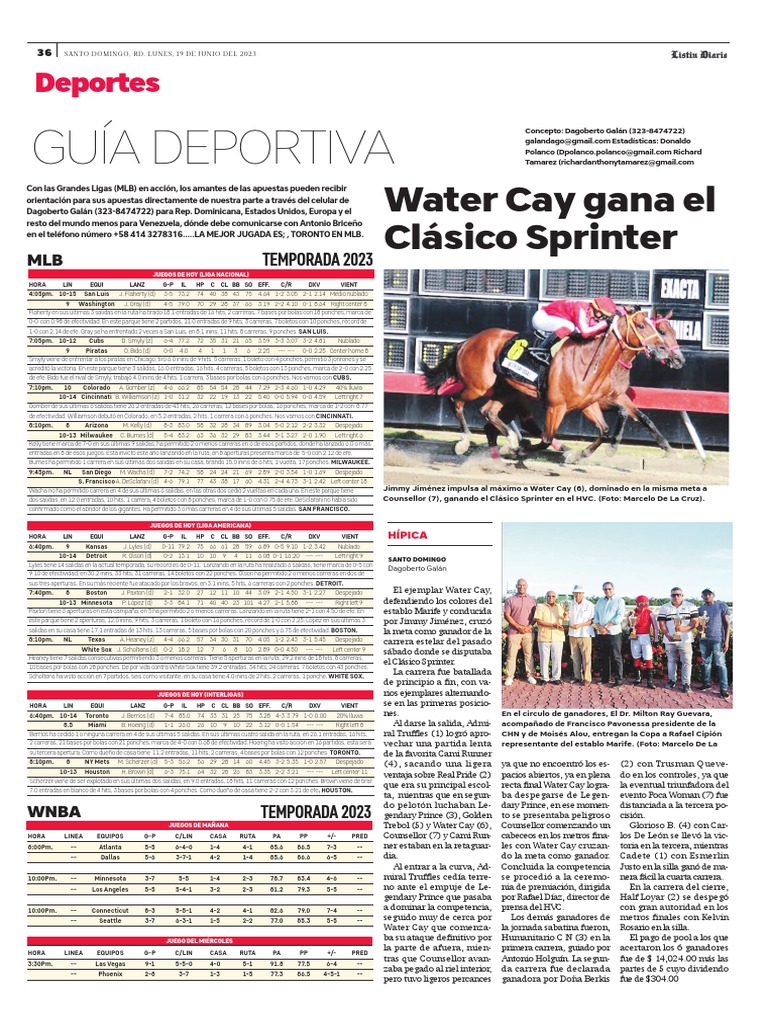 Gu A Deportiva 19 06 23 Pdf Ligas Deportivas Profesionales
