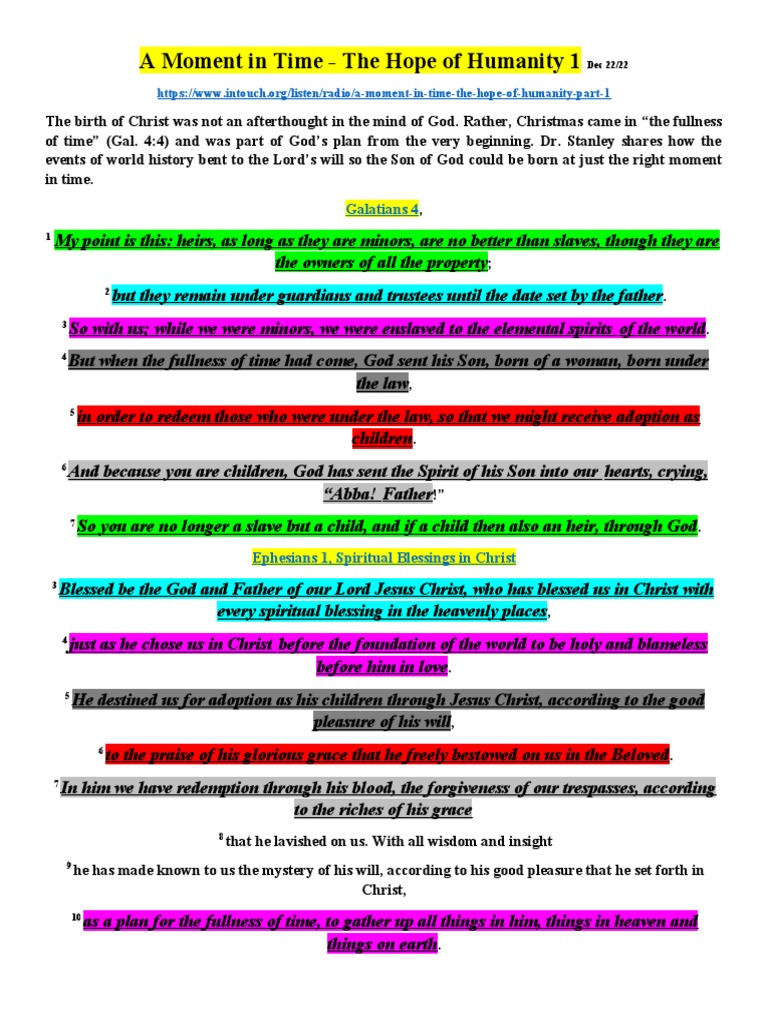 A Moment in Time | PDF | Salvation | Jesus