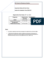 Important Dates & Form Fees 2023