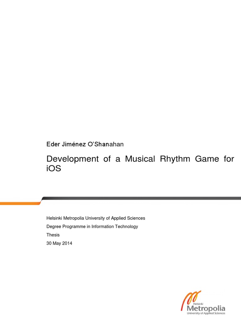 Development of A Musical Rhythm Game For iOS PDF Sampling (Signal Processing) Ios
