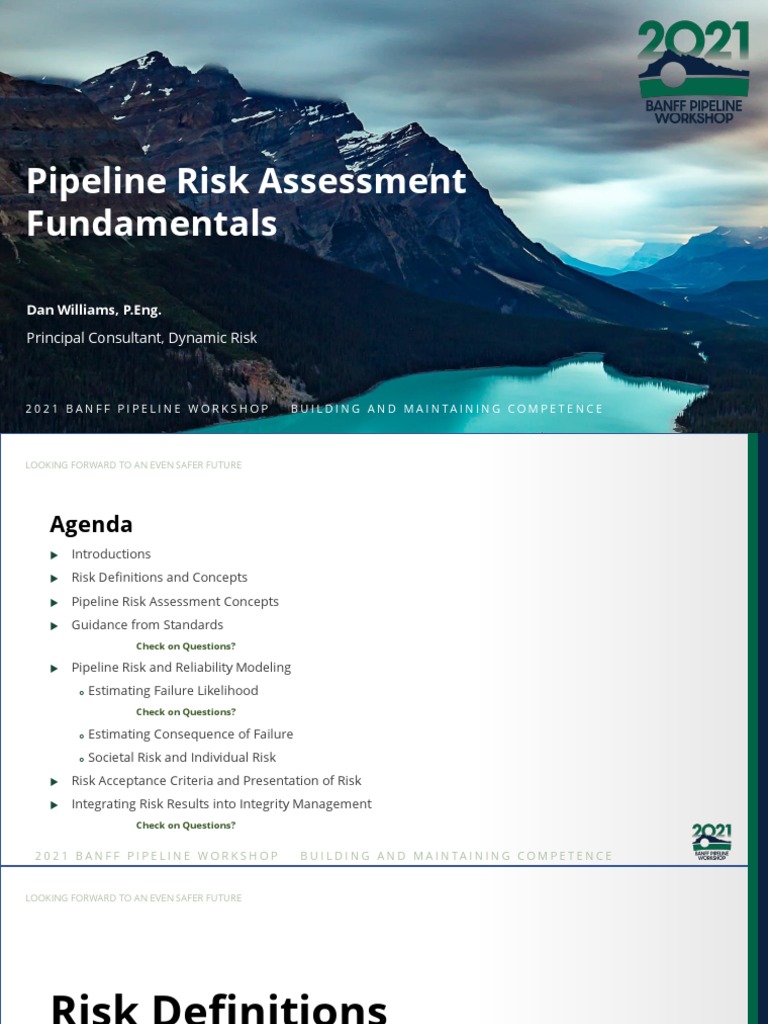 Risk Assessment Tutorial Presentation Banff 2021pptx Pdf Risk