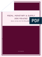 Fiscal, Monetary & Supply Side Policies (4.3, 4.4 & 4.5 in Syllabus)