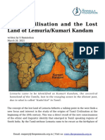 Tamil Civilisation and The Lost Land of Lemuria Kumari Kandam