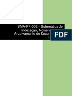 Sma PR 002 Sistematica de Indexacao Nomenclatura e Arquivamento de Docuemntos e Registro