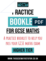Set 2 Practice Booklet 2 Higher (Calculator)