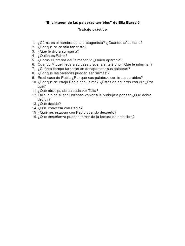 El Almacén de Las Palabras Terribles PDF