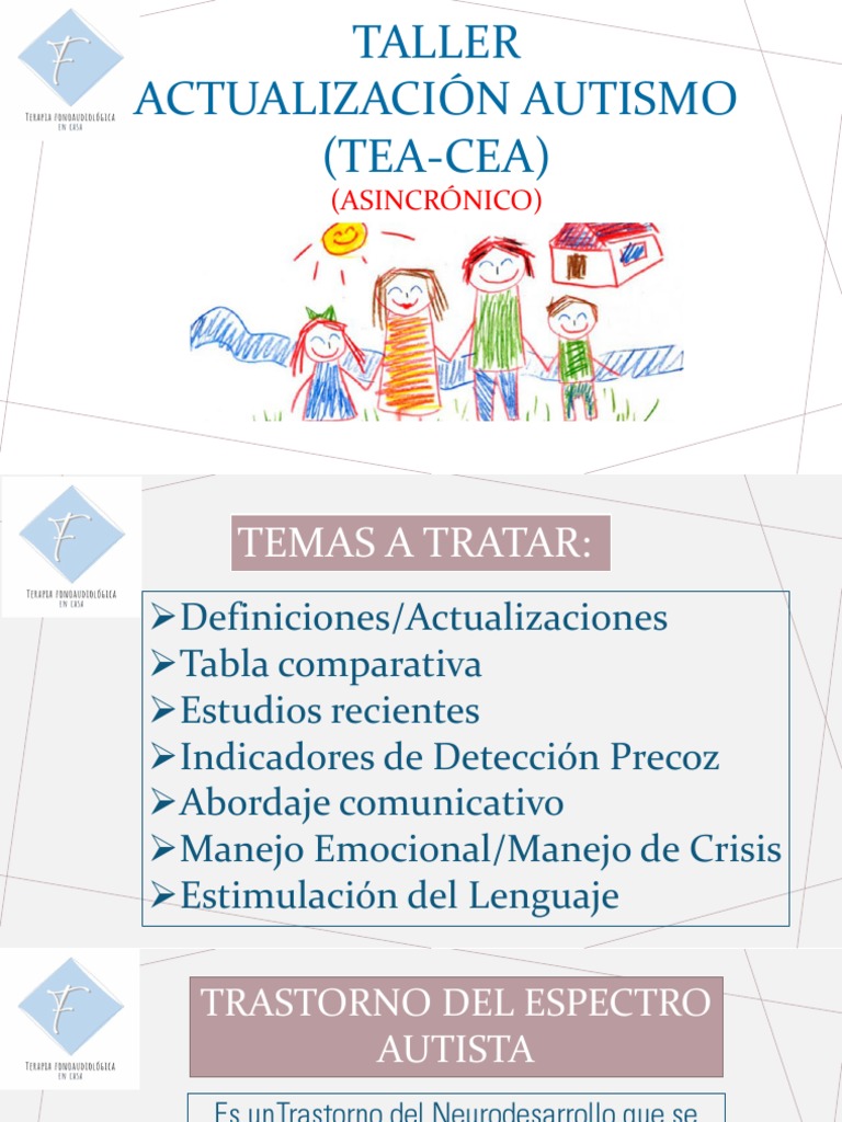 Taller Actualización TEA-CEA | PDF | Espectro autista | Manual ...
