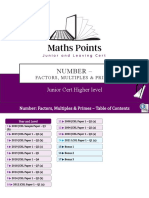 Number Factors Multiples and Primes JCHL Show S