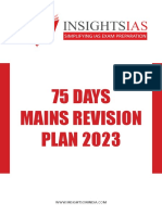 75 Days Mains Revision Plan Time Table