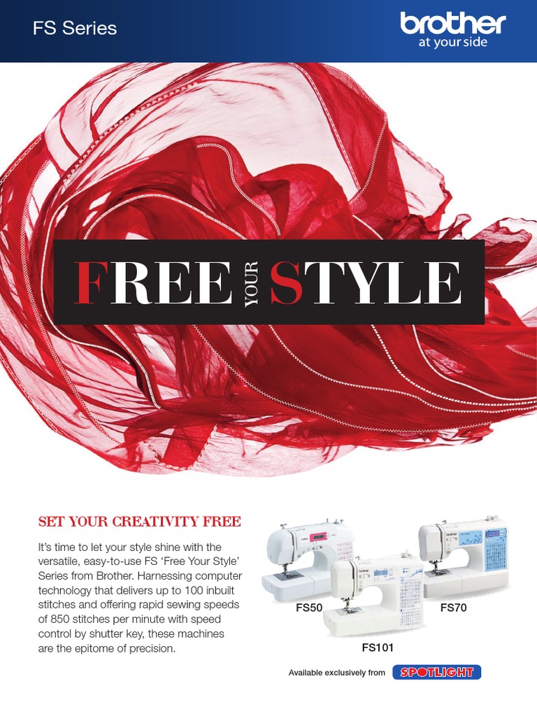 FS50 Brochure PDF Sewing Machine Sewing