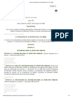 Derecho Del Bienestar Familiar (DECRETO - 1137 - 1999)