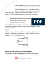 Aplicación de Un Circuito Eléctrico Conectado en Serie Del Tipo RC y RL