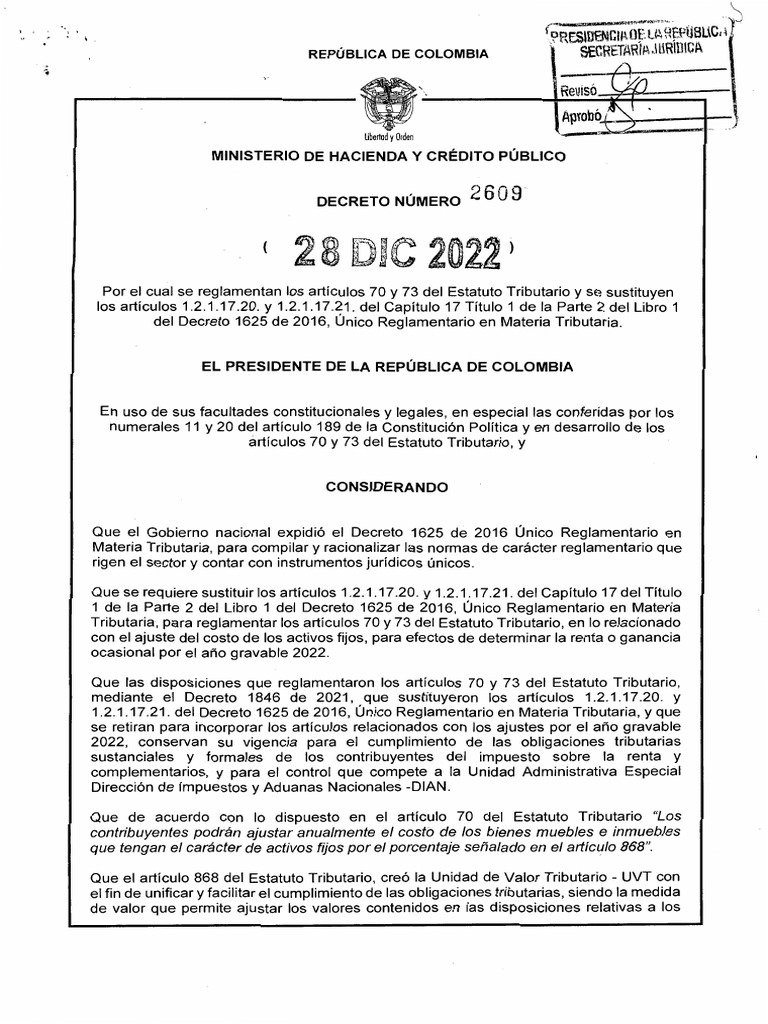 decreto-2609-del-28-de-diciembre-de-2022-art-70-y-73-2022-reajuste