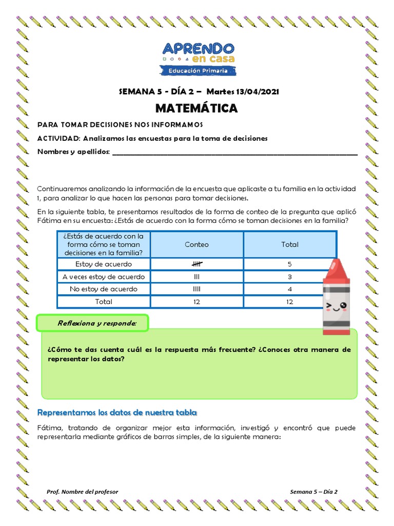 3ro - Semana 5 - Día 2 - Matemática | PDF | Crecimiento personal y ...