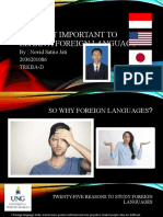 Novid Satrio Jati - PPT Why Is It Important To Learn A Foreign Language