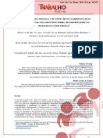 Resenha Do Filme Dois Dias, Uma Noite, de Luc Dardenne e Jean-Pierre Dardenne - Uma Discussão Sobre Transformações No Trabalho e Saúde Mental