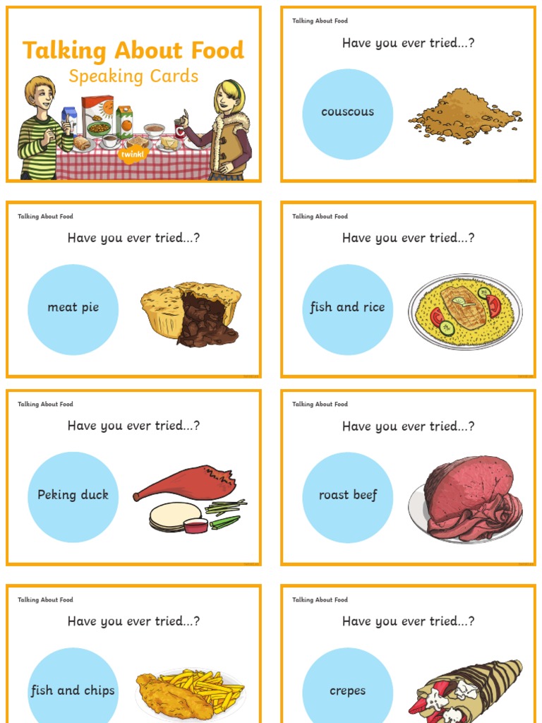 Es2 FL 62 b1 Tarjetas de Vocabulario Hablar Sobre Comida en Ingle Ver 2