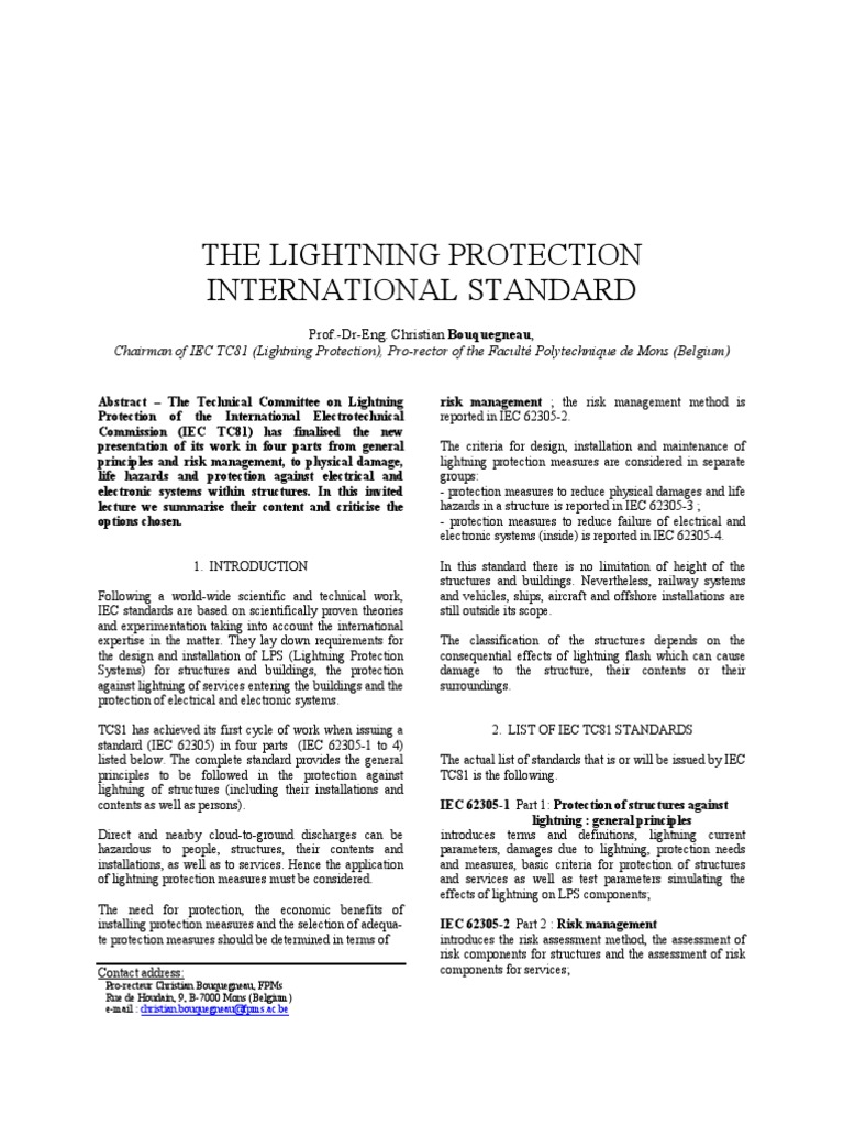 IEC Lightning Protection Standards Overview | PDF | Lightning | Electricity