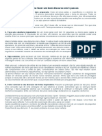 Como Fazer Um Bom Discurso em 5 Passos