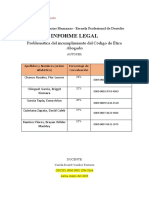 Informe Legal de Introduccion Al Derecho y Etica