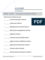 Grade 2 Filipino Money in Words D