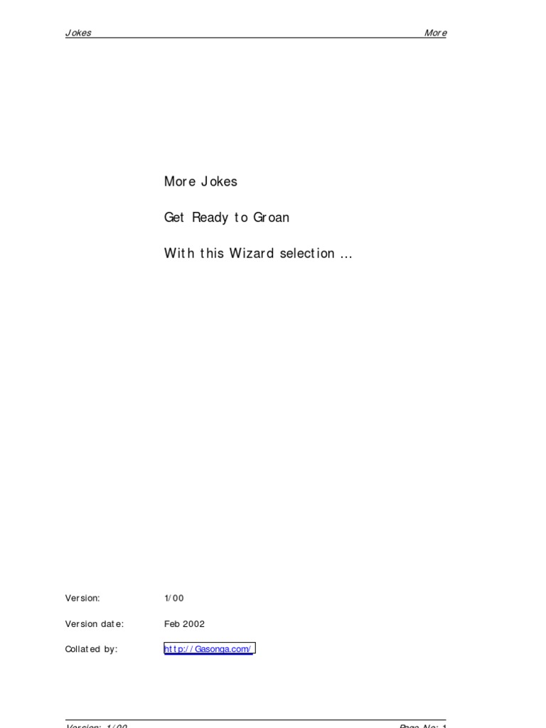 Funniest Jokes and Riddles Collection | PDF