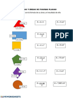 Une Cada Figura Con La Fórmula de Su Área y El Resultado de Ella