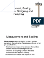 Measurement, Scaling, Instrument Designing and Sampling